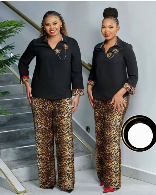 Elegant Two-Piece Pant and Top Set - Image 2